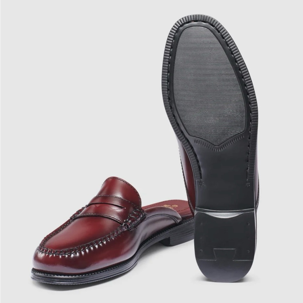 G.H. Bass & Co. Wine Leather Loafers Slip-On Classic - Picture 4 of 7